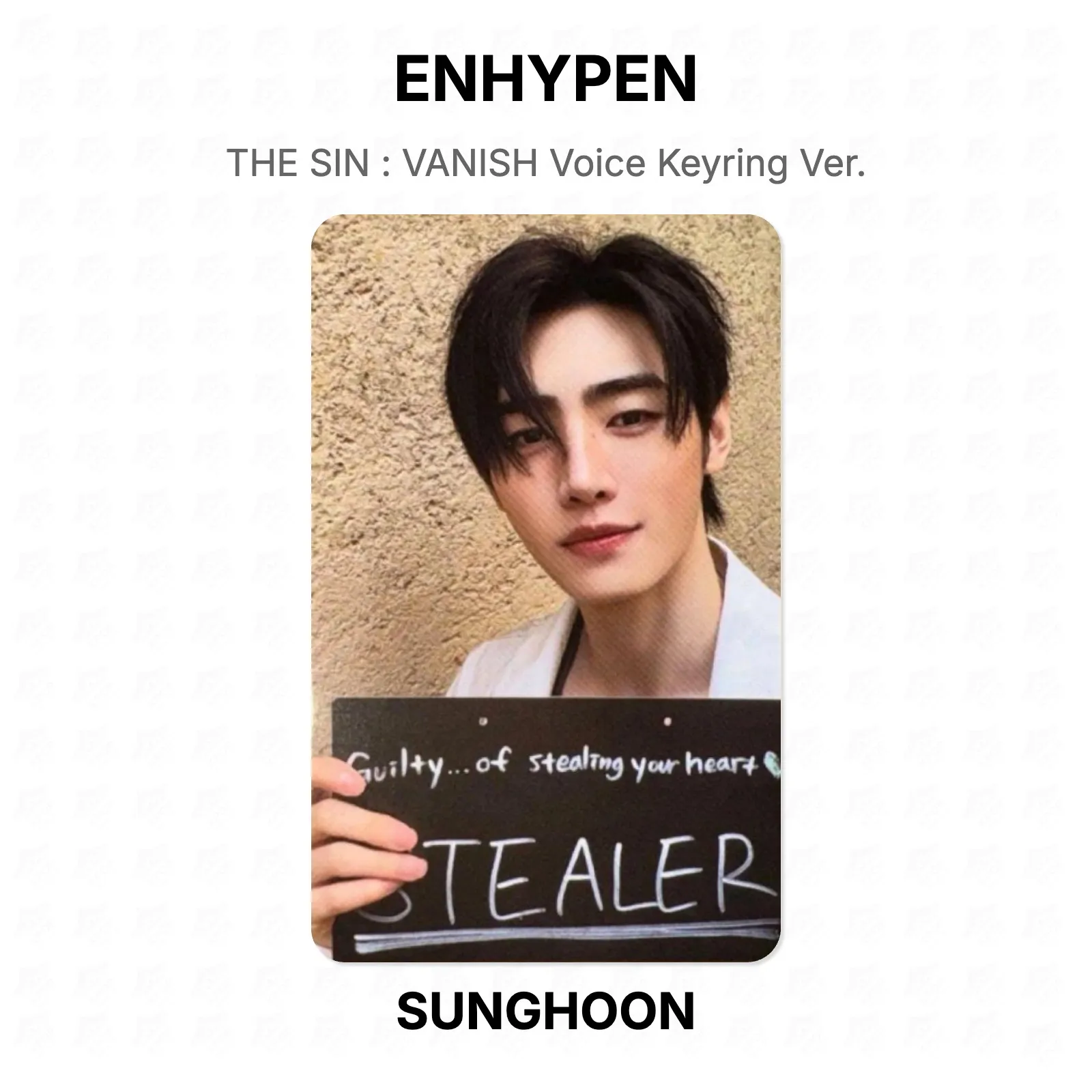 ENHYPEN THE SIN : VANISH Voice Keyring Ver. Official Photocard KPOP Special Gift