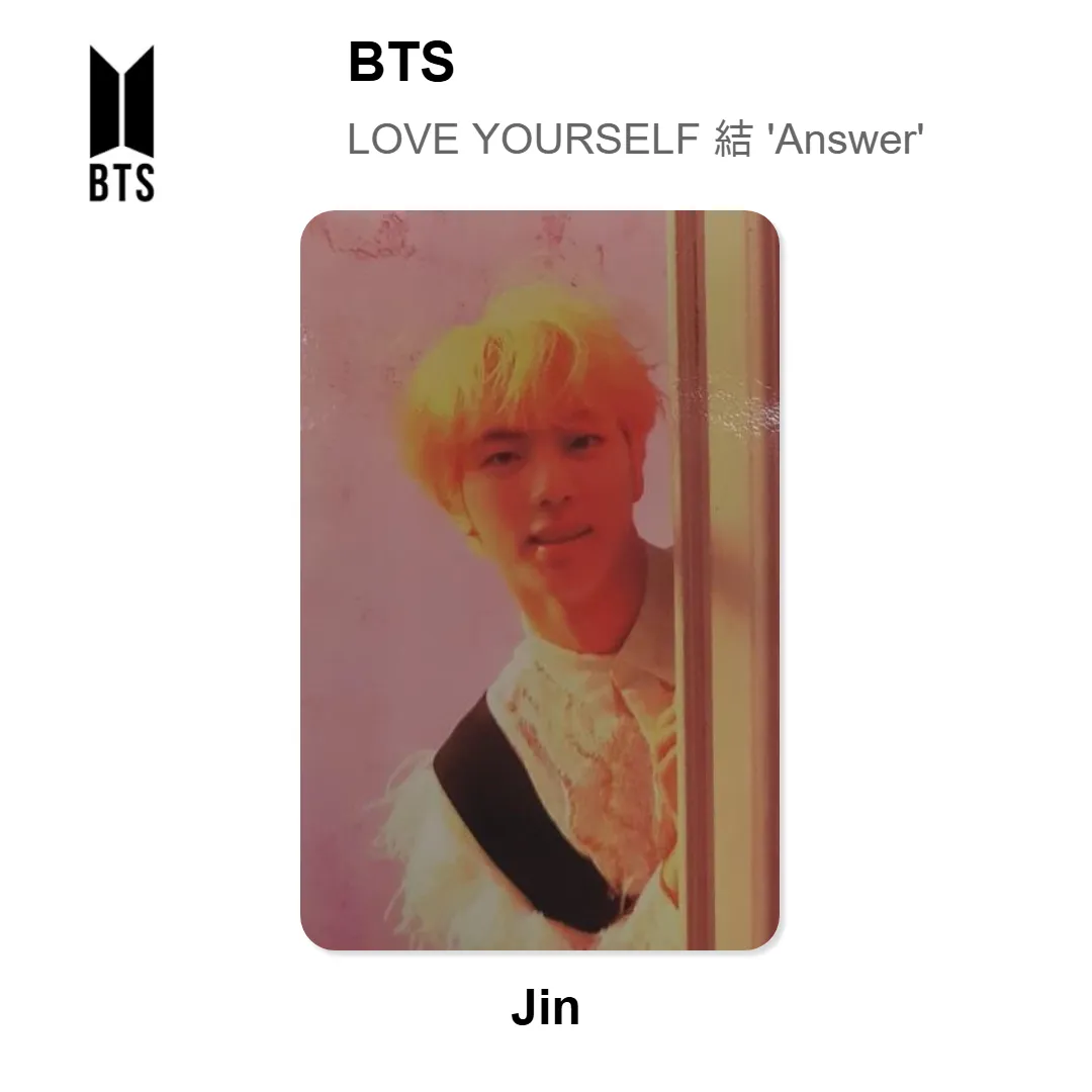 BTS LOVE YOURSELF 結 'Answer' Official Photocard KPOP Special Gift
