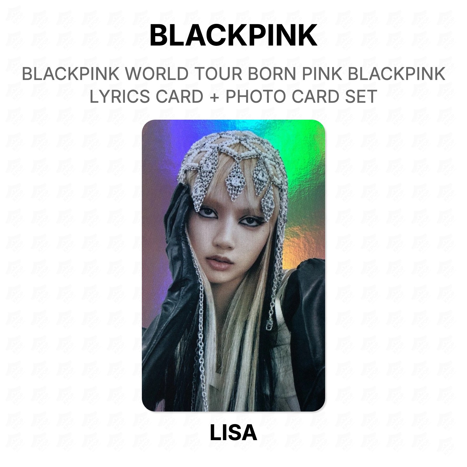 BLACKPINK WORLD TOUR BORN PINK BLACKPINK LYRICS CARD + PHOTO CARD SET