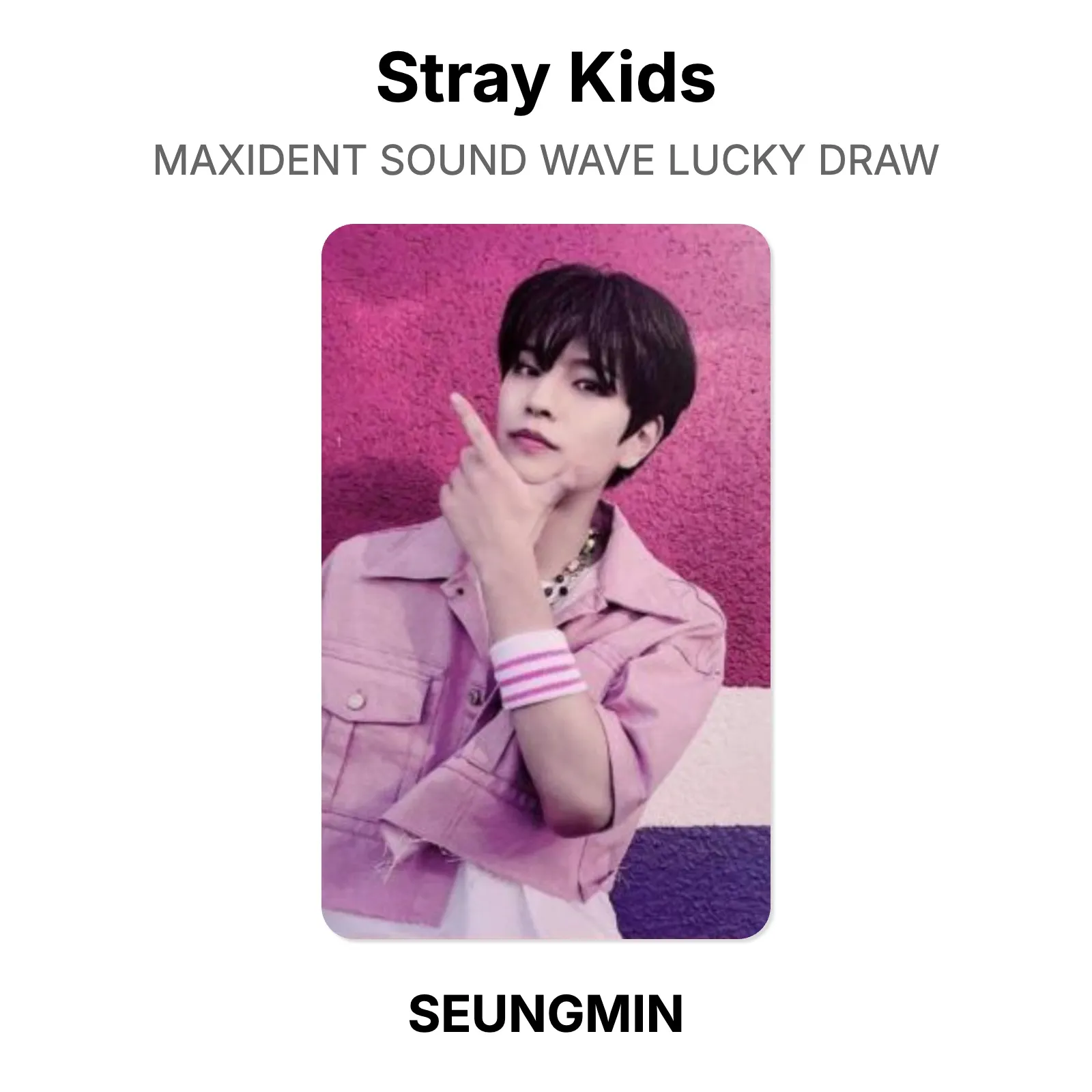 Stray Kids MAXIDENT SOUND WAVE LUCKY DRAW Official Photocard KPOP