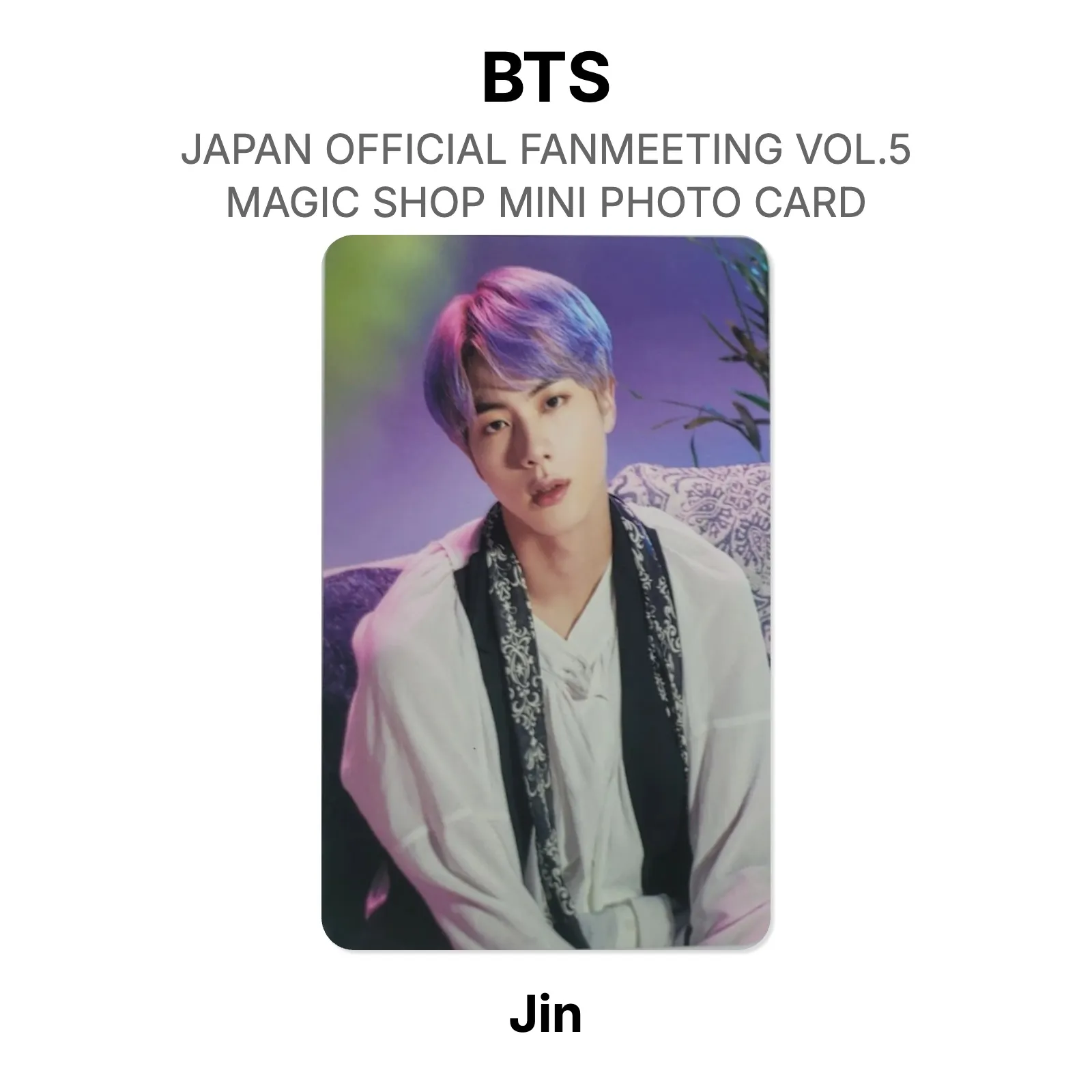 BTS JAPAN OFFICIAL FANMEETING VOL.5 MAGIC SHOP MINI PHOTO CARD