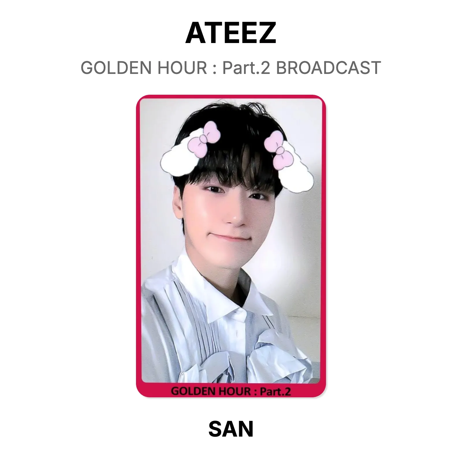 ATEEZ GOLDEN HOUR : Part.2 BROADCAST Official Photocard KPOP Special Gift