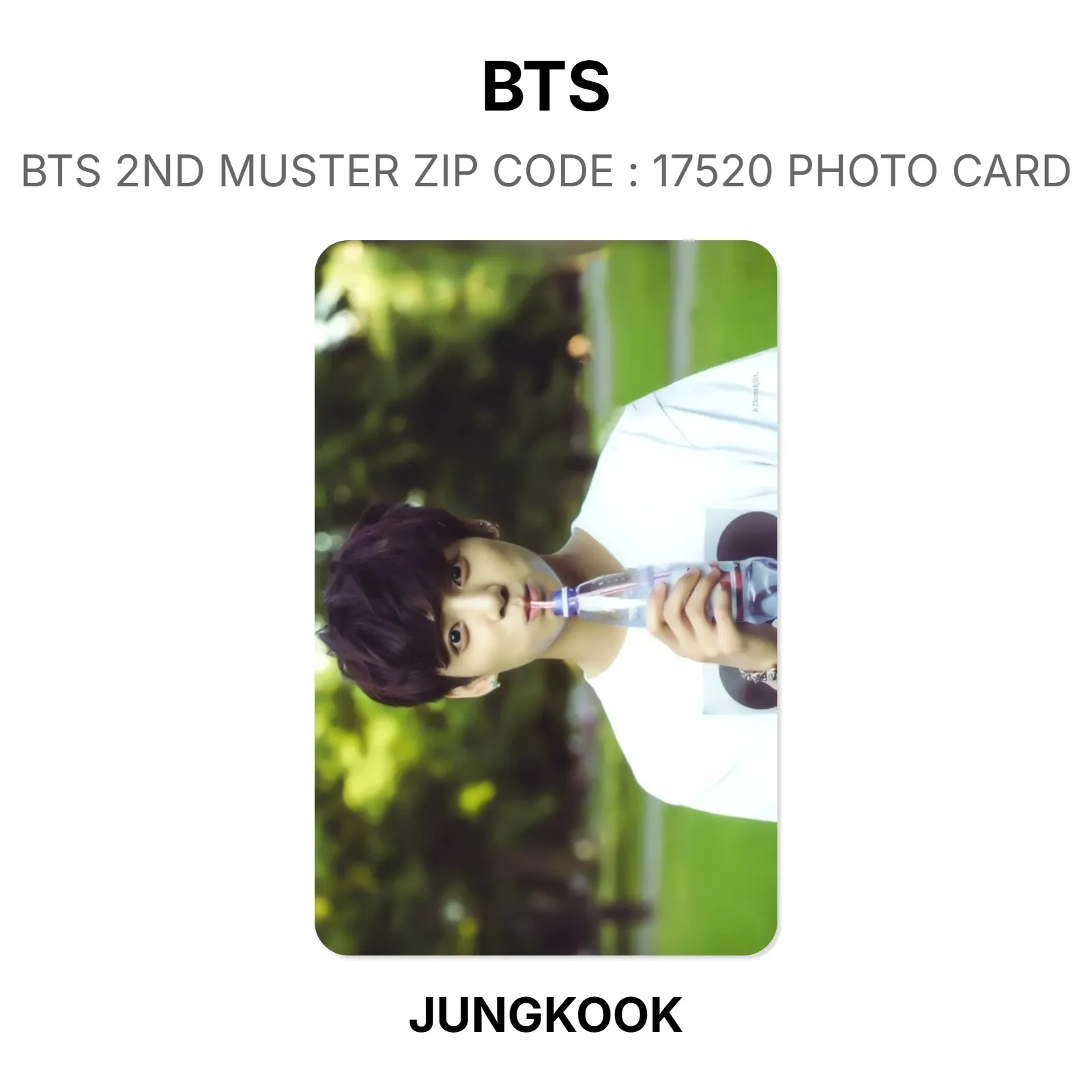 BTS BTS 2ND MUSTER ZIP : 17520 PHOTO CARD Official Photocard KPOP