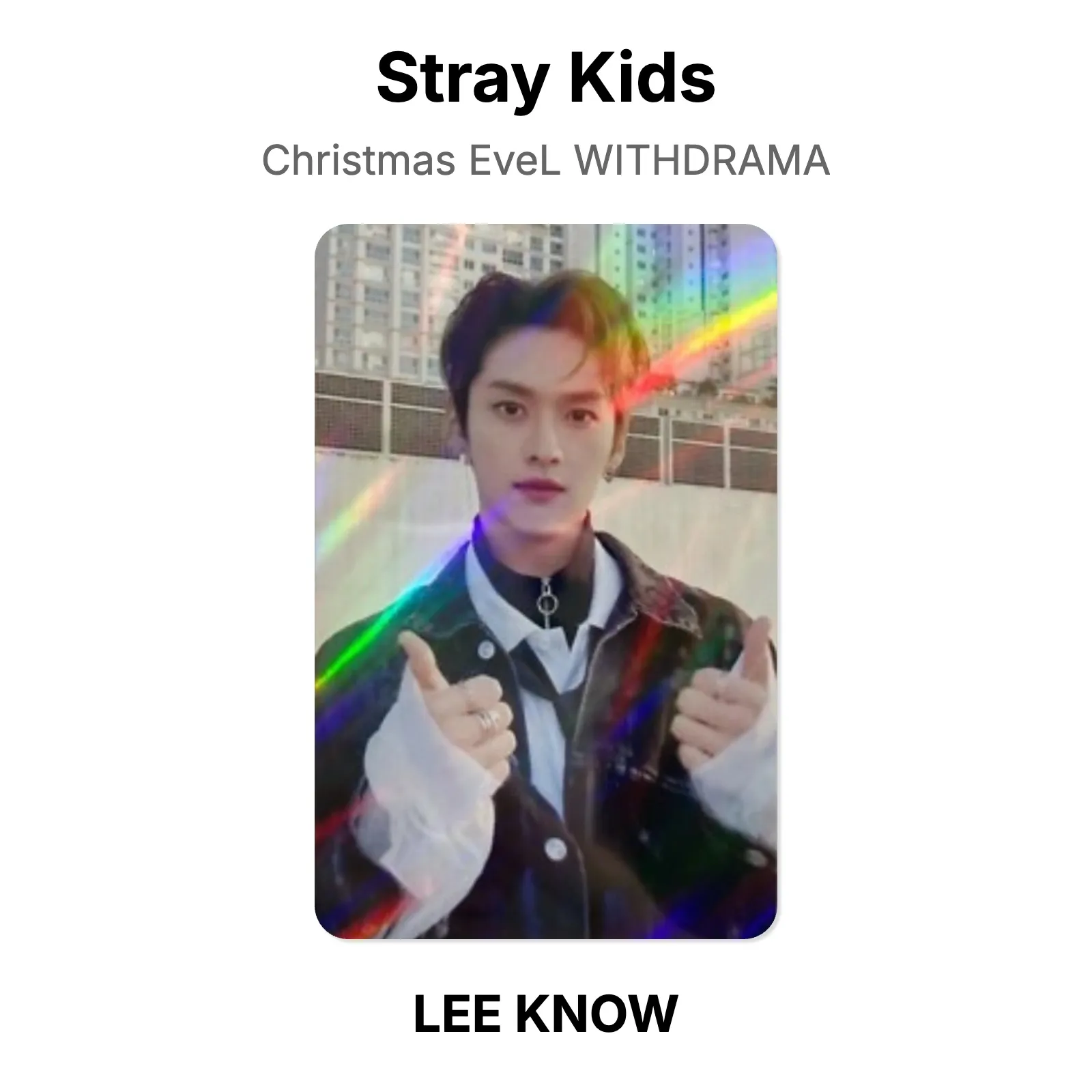 Stray Kids Christmas EveL WITHDRAMA Official Photocard KPOP