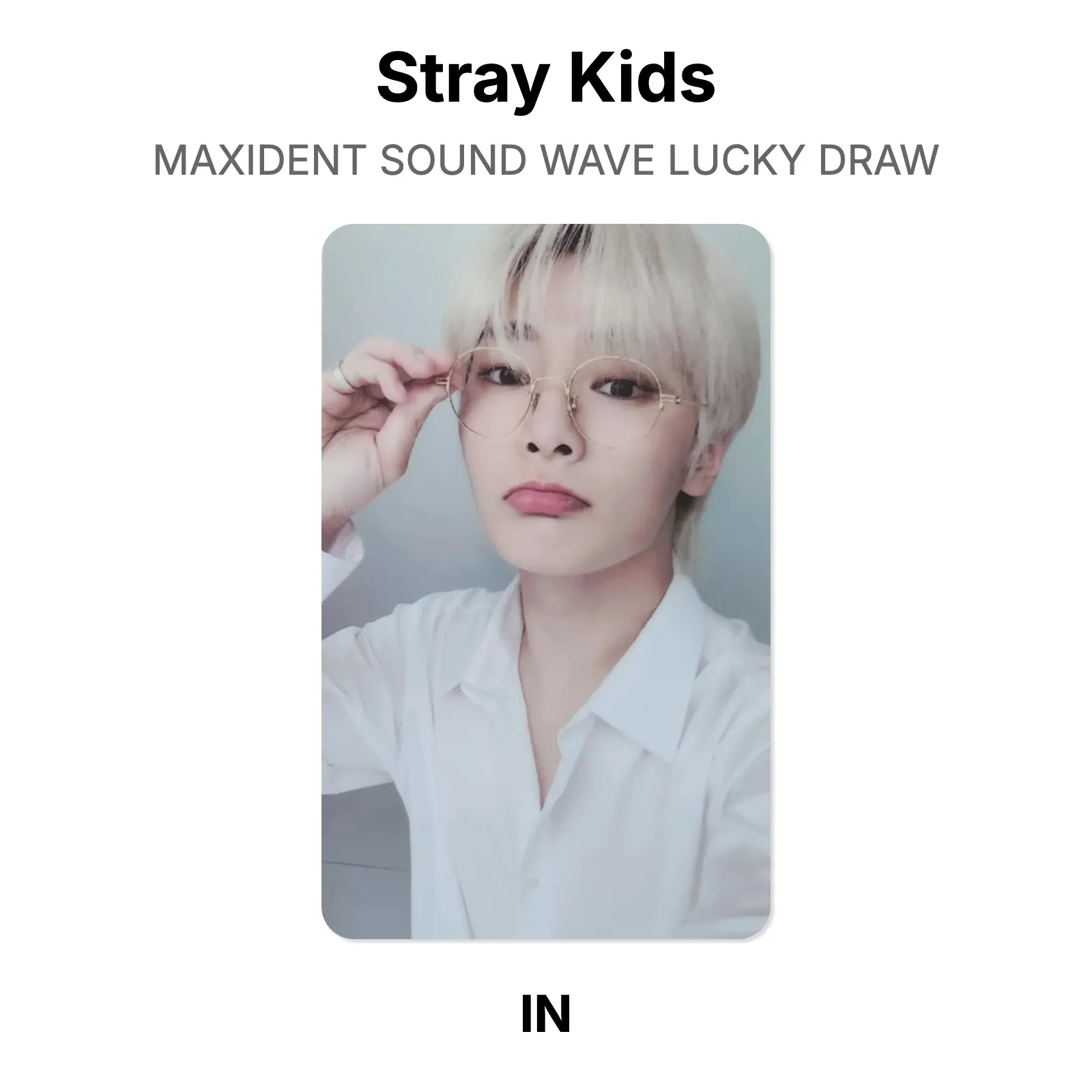 Stray Kids MAXIDENT SOUND WAVE LUCKY DRAW Official Photocard KPOP