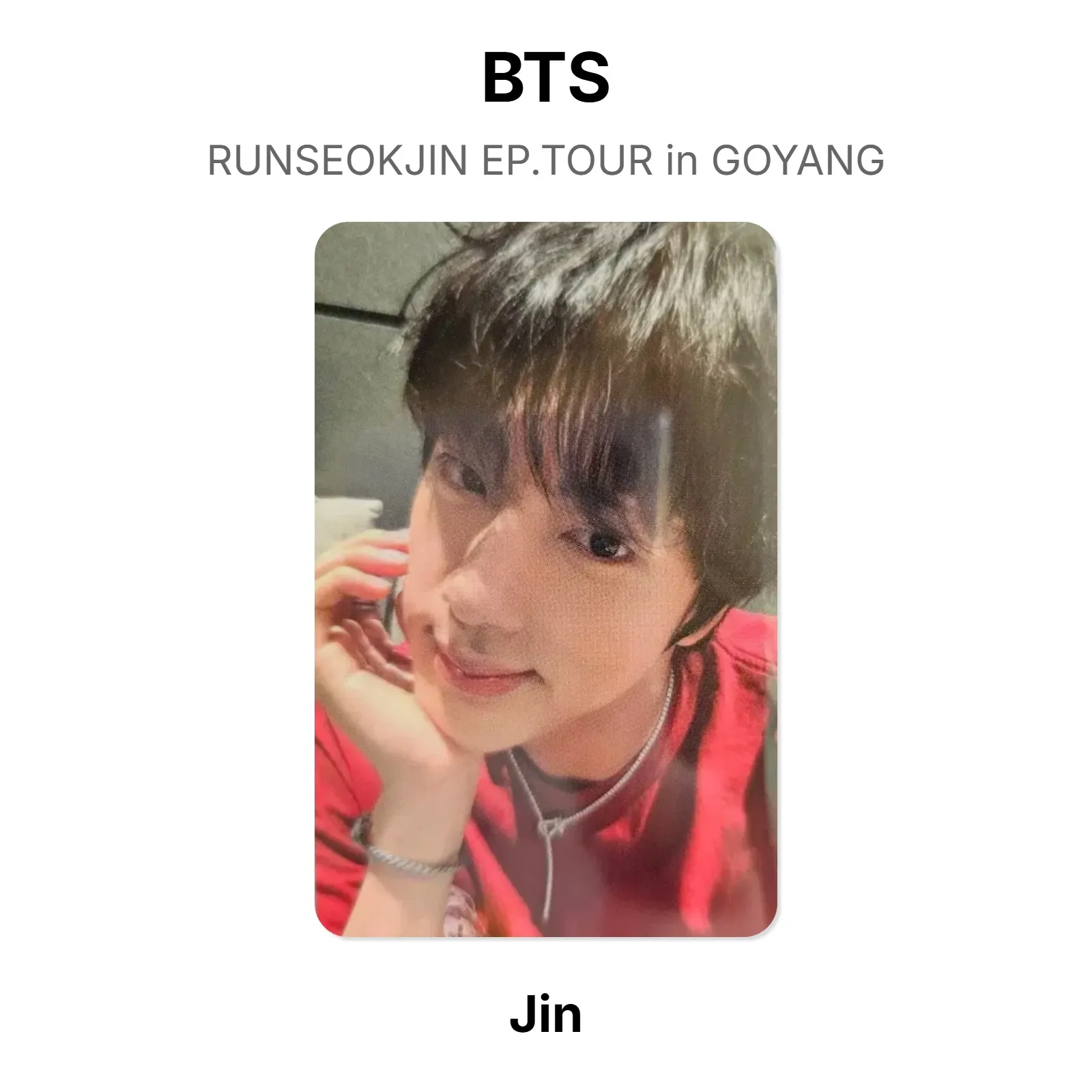 BTS RUNSEOKJIN EP.TOUR in GOYANG Official Photocard KPOP Special