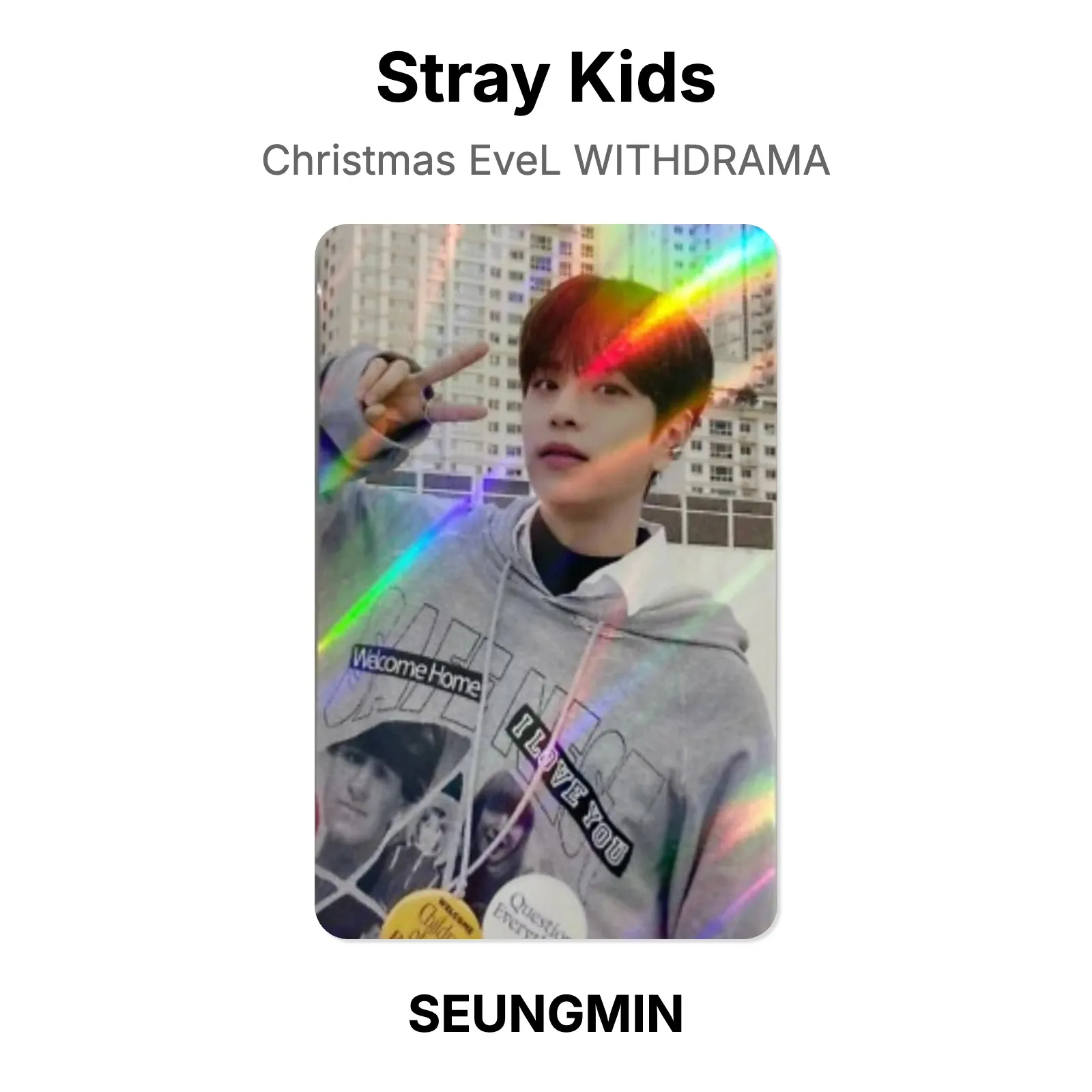 Stray Kids Christmas EveL WITHDRAMA Official Photocard KPOP
