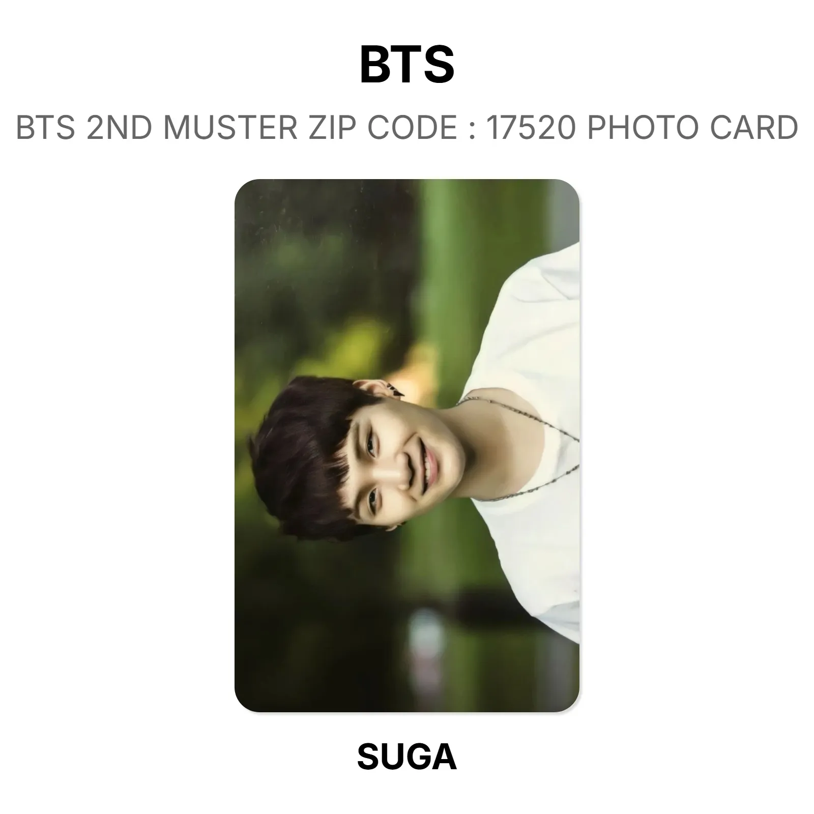BTS BTS 2ND MUSTER ZIP : 17520 PHOTO CARD Official Photocard KPOP