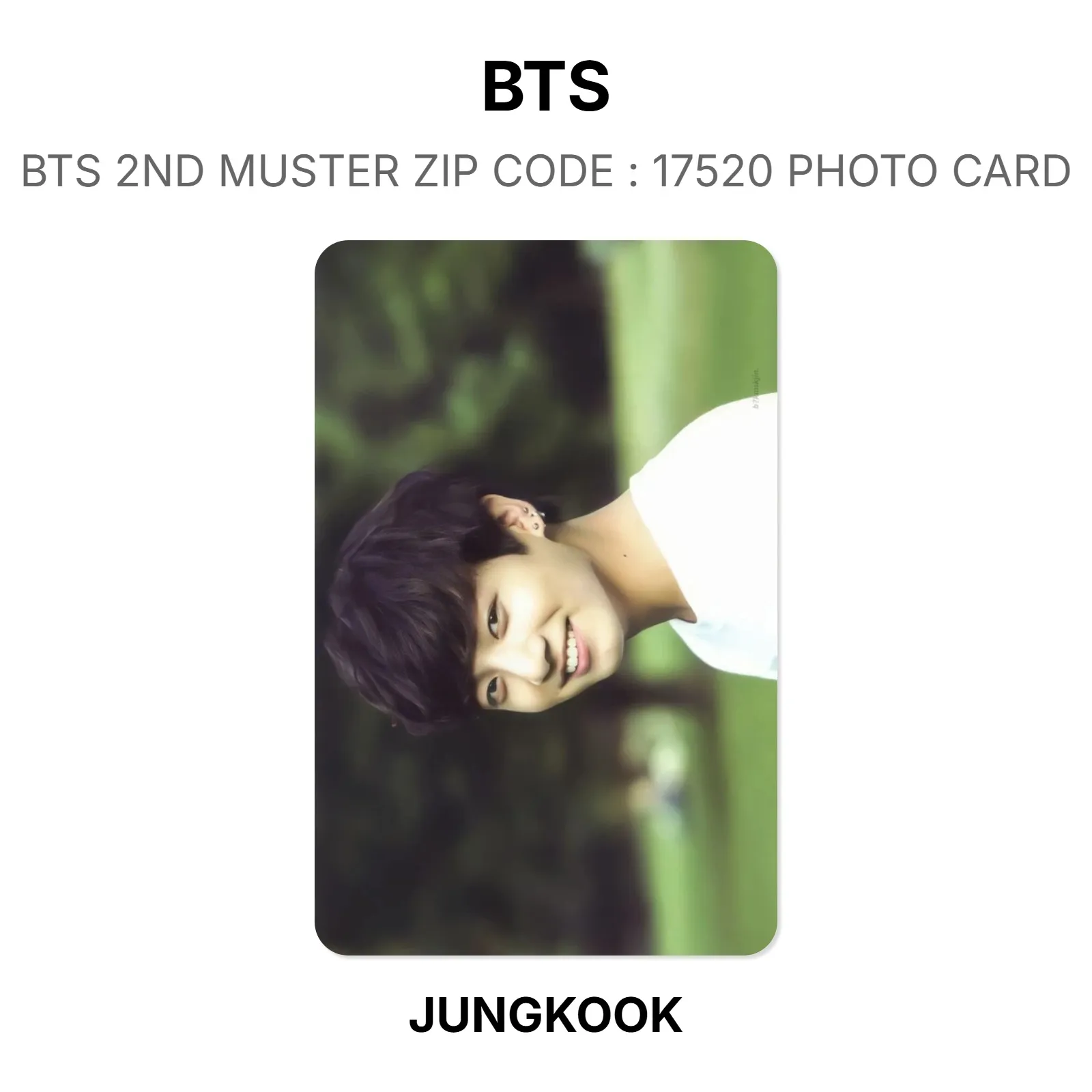 BTS BTS 2ND MUSTER ZIP : 17520 PHOTO CARD Official Photocard KPOP