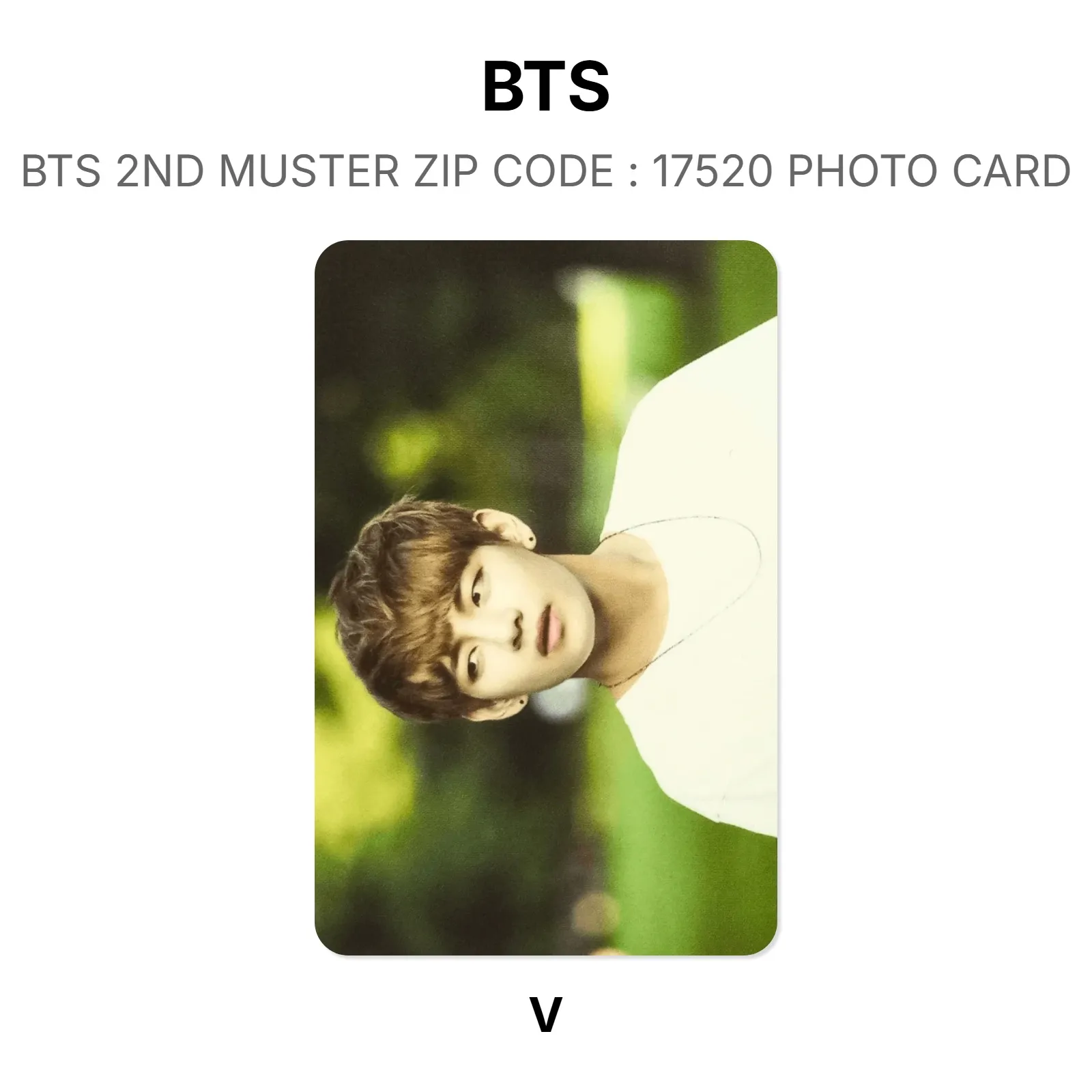 BTS BTS 2ND MUSTER ZIP : 17520 PHOTO CARD Official Photocard KPOP