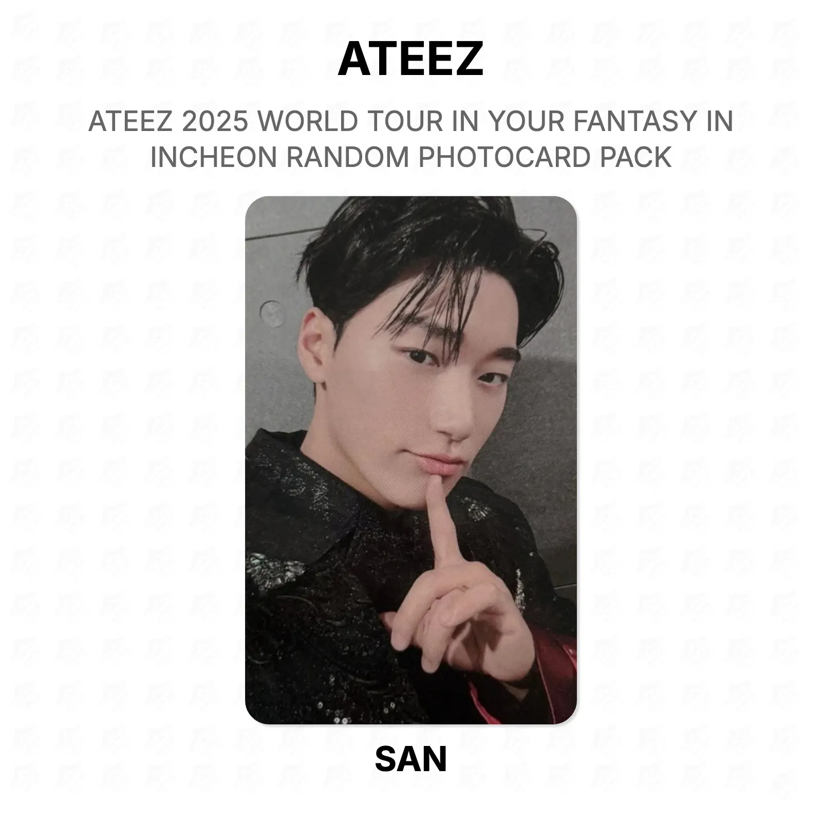 ATEEZ 2025 WORLD TOUR IN YOUR FANTASY IN INCHEON RANDOM PHOTOCARD