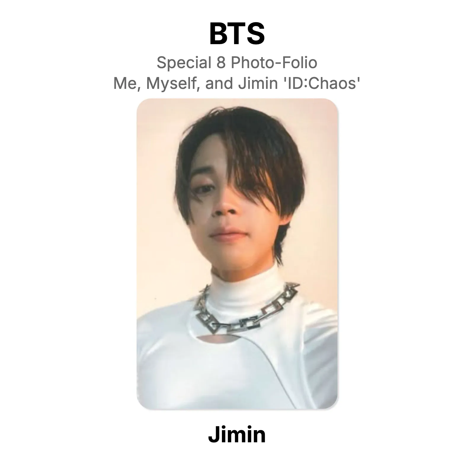BTS Special 8 Photo-Folio Me, Myself, and Jimin ‘ID:Chaos’ KPOP Special Gift
