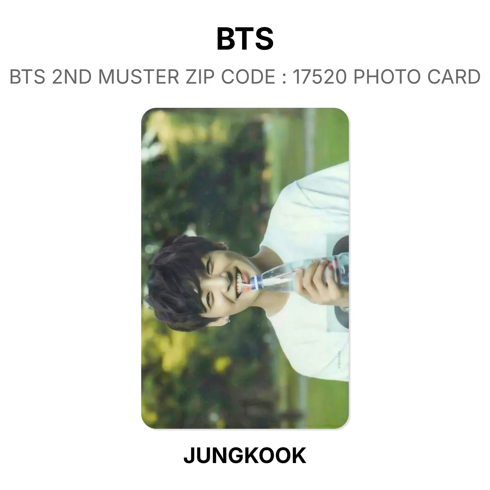 BTS BTS 2ND MUSTER ZIP : 17520 PHOTO CARD Official Photocard KPOP