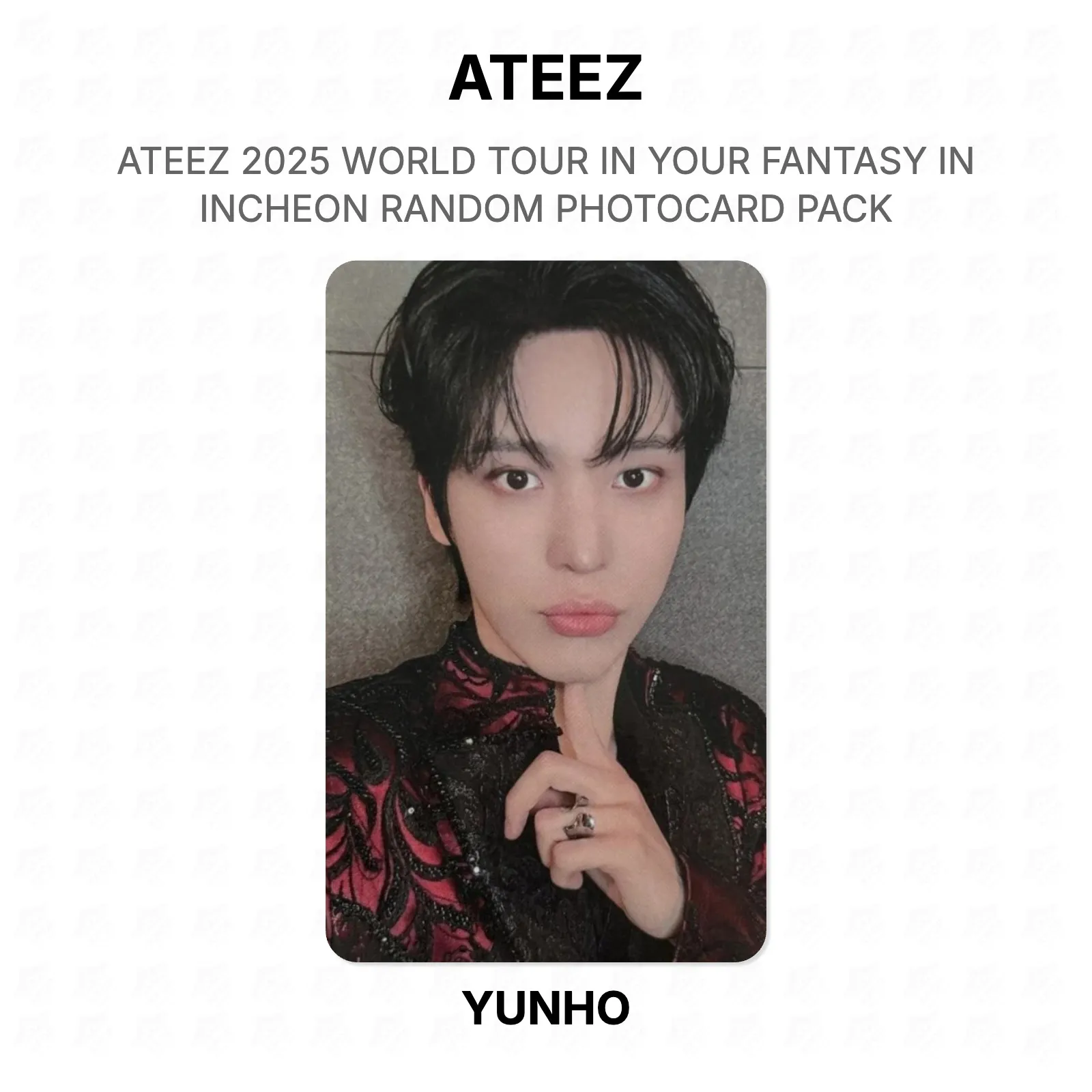 ATEEZ 2025 WORLD TOUR IN YOUR FANTASY IN INCHEON RANDOM PHOTOCARD