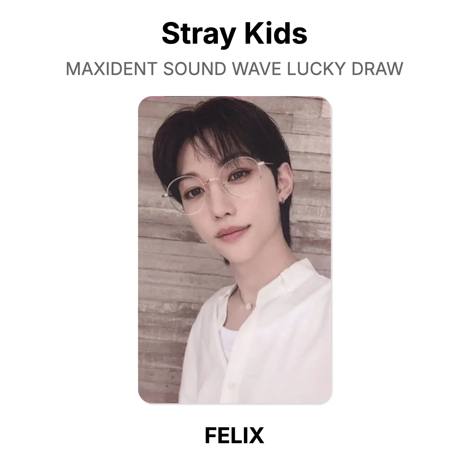 Stray Kids MAXIDENT SOUND WAVE LUCKY DRAW Official Photocard KPOP
