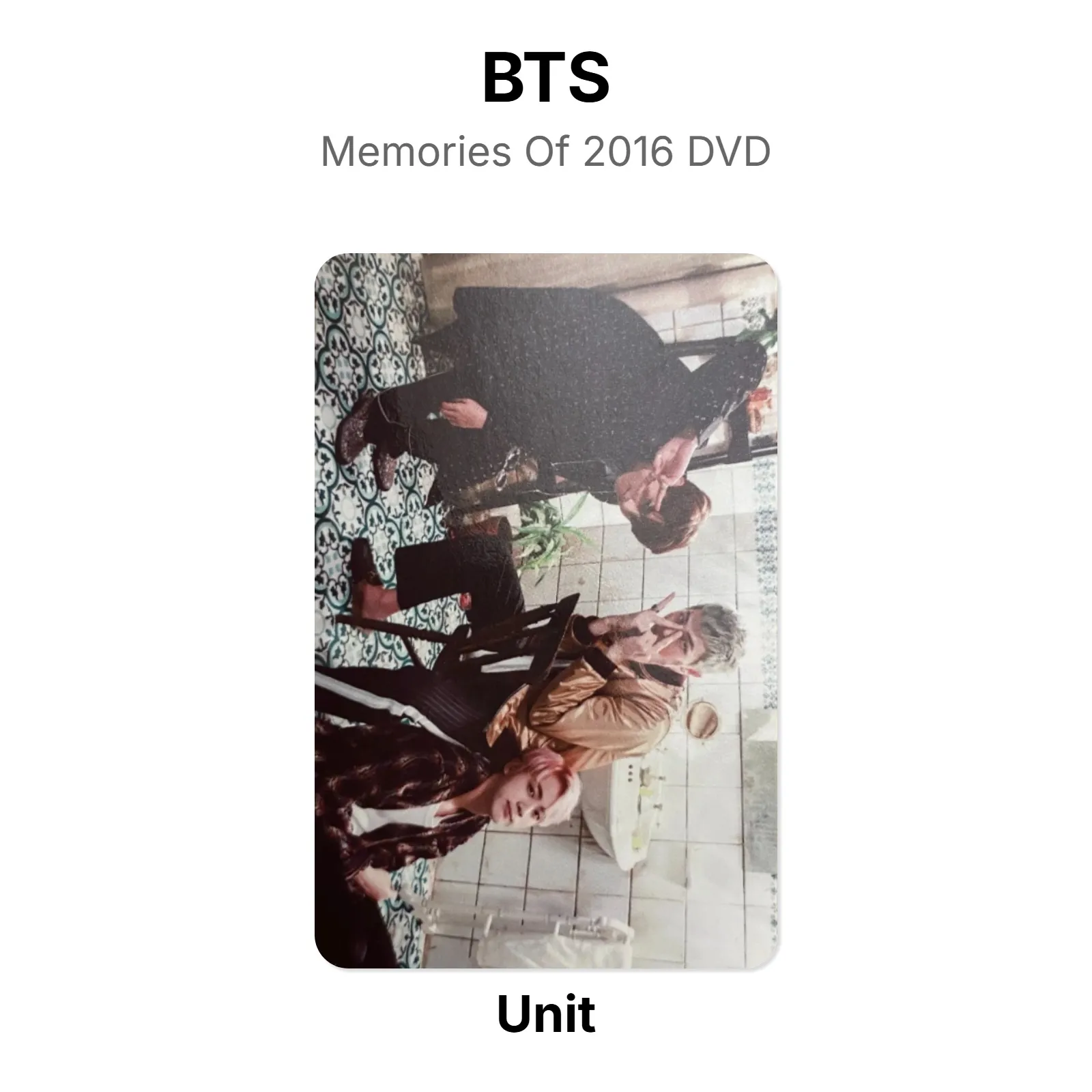 BTS Memories Of 2016 DVD Official Photocard KPOP Special Gift