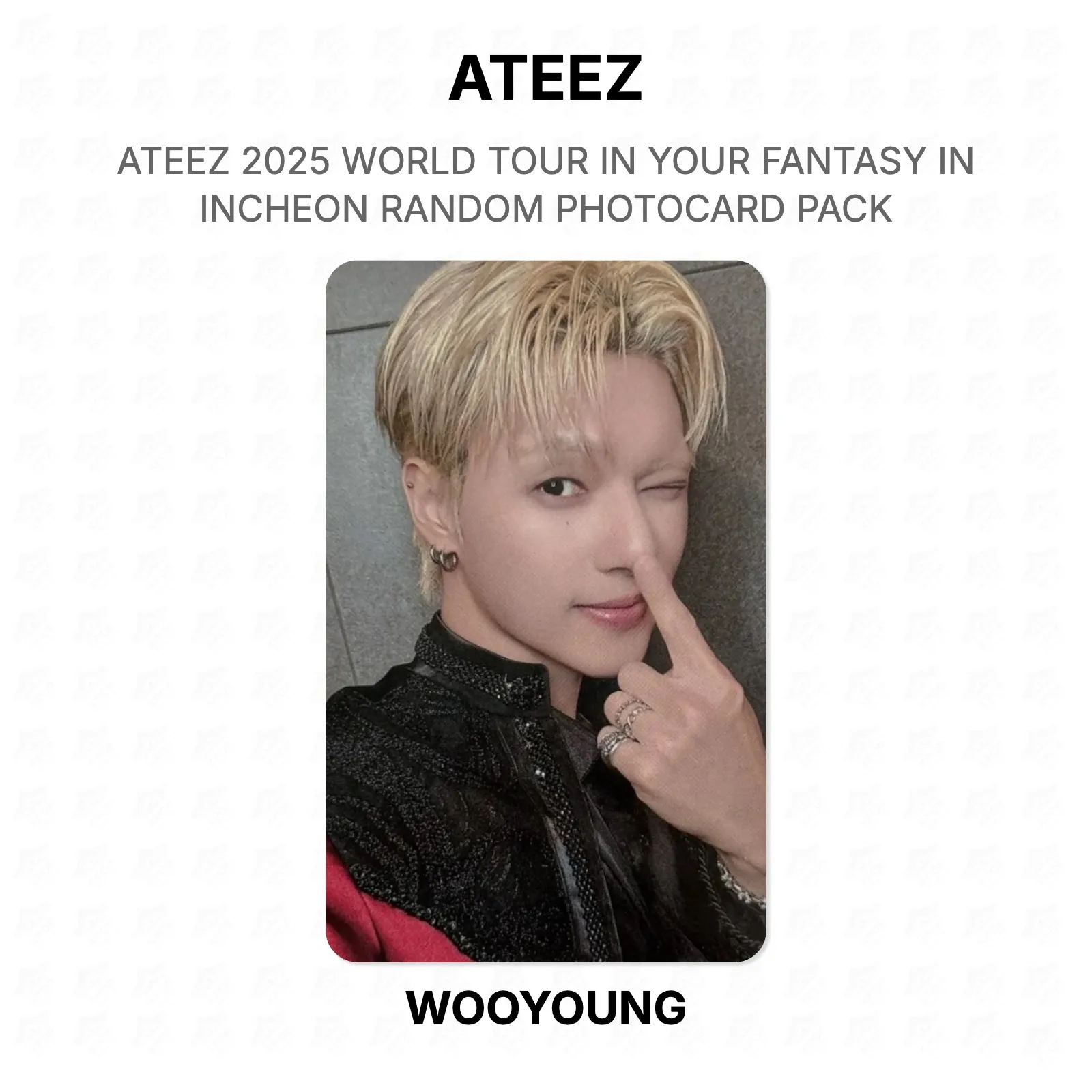 ATEEZ 2025 WORLD TOUR IN YOUR FANTASY IN INCHEON RANDOM PHOTOCARD