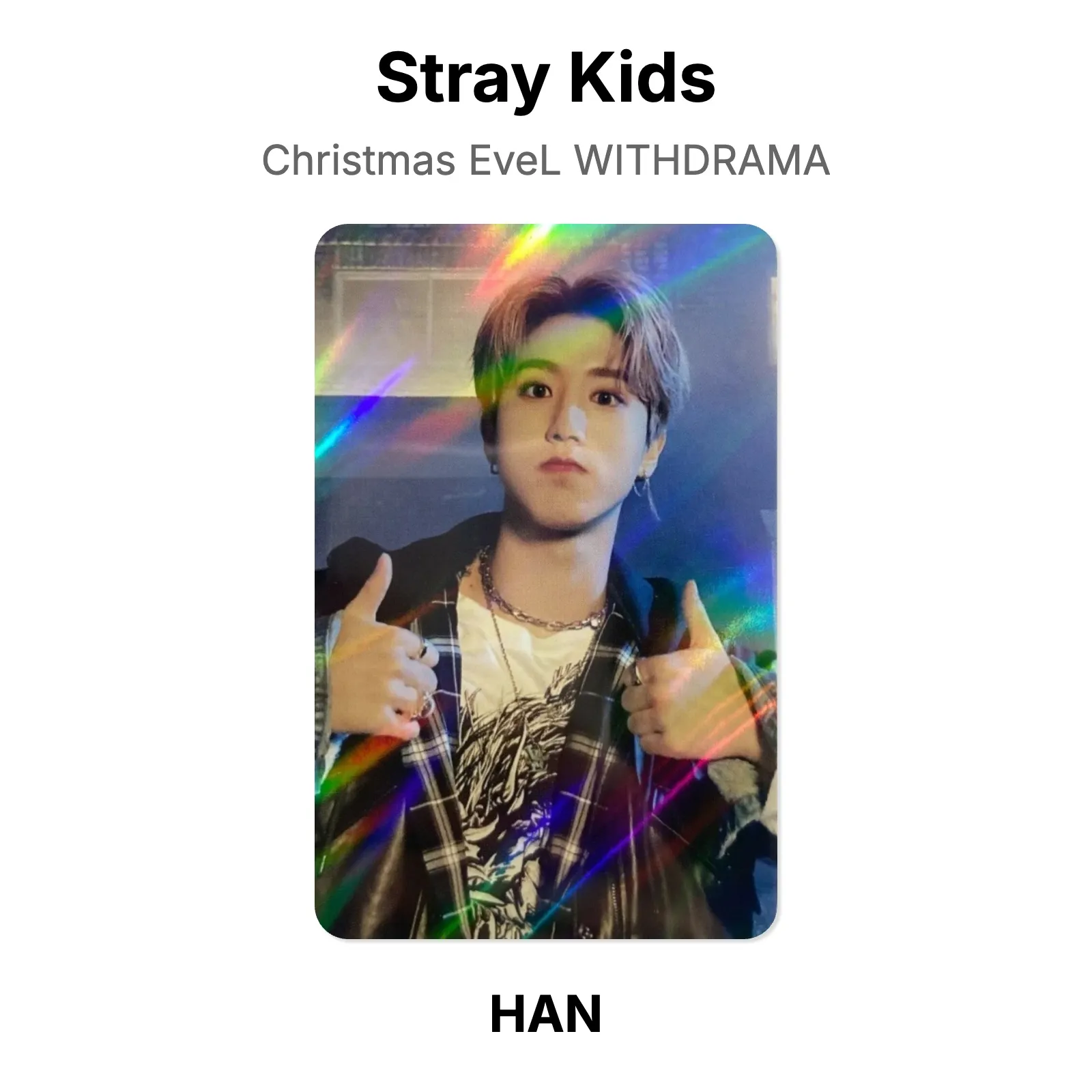 Stray Kids Christmas EveL WITHDRAMA Official Photocard KPOP