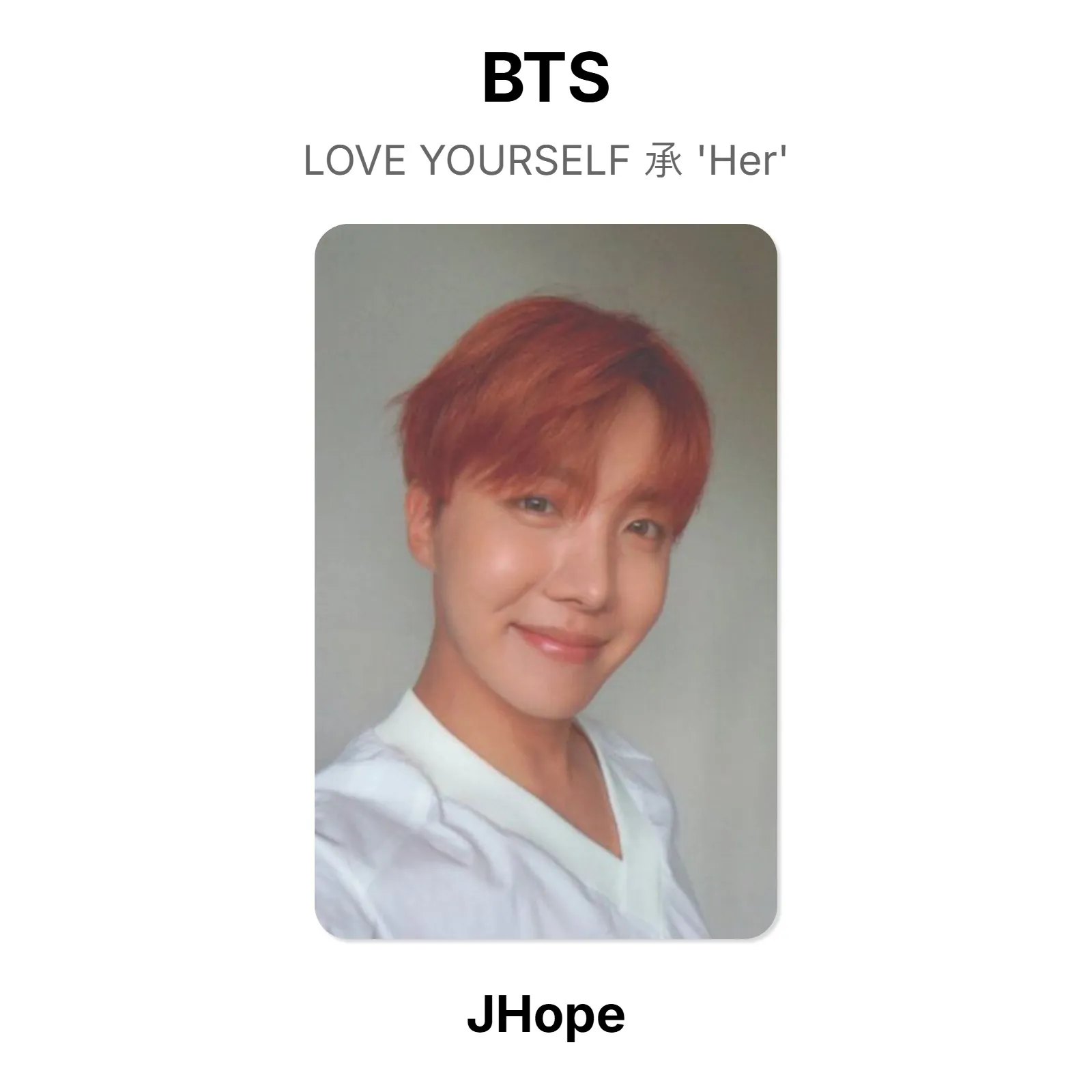 BTS LOVE YOURSELF 承 ‘Her’ Official Photocard KPOP Special Gift