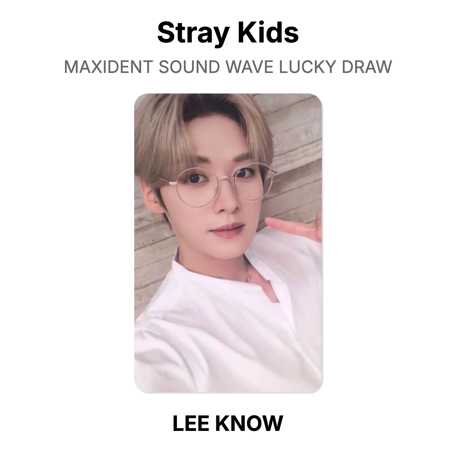 Stray Kids MAXIDENT SOUND WAVE LUCKY DRAW Official Photocard KPOP