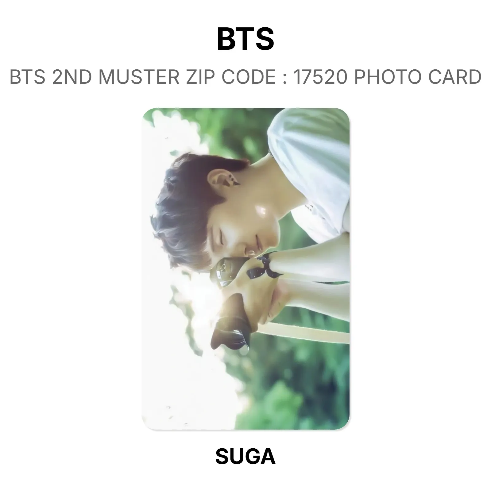 BTS BTS 2ND MUSTER ZIP : 17520 PHOTO CARD Official Photocard KPOP