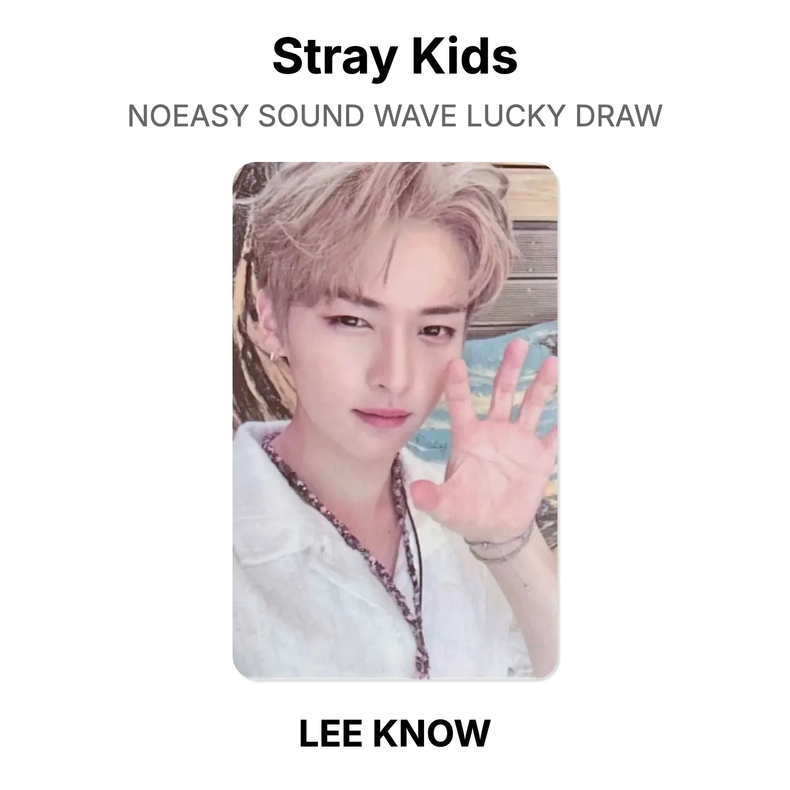 Stray Kids NOEASY SOUND WAVE LUCKY DRAW Official Photocard KPOP