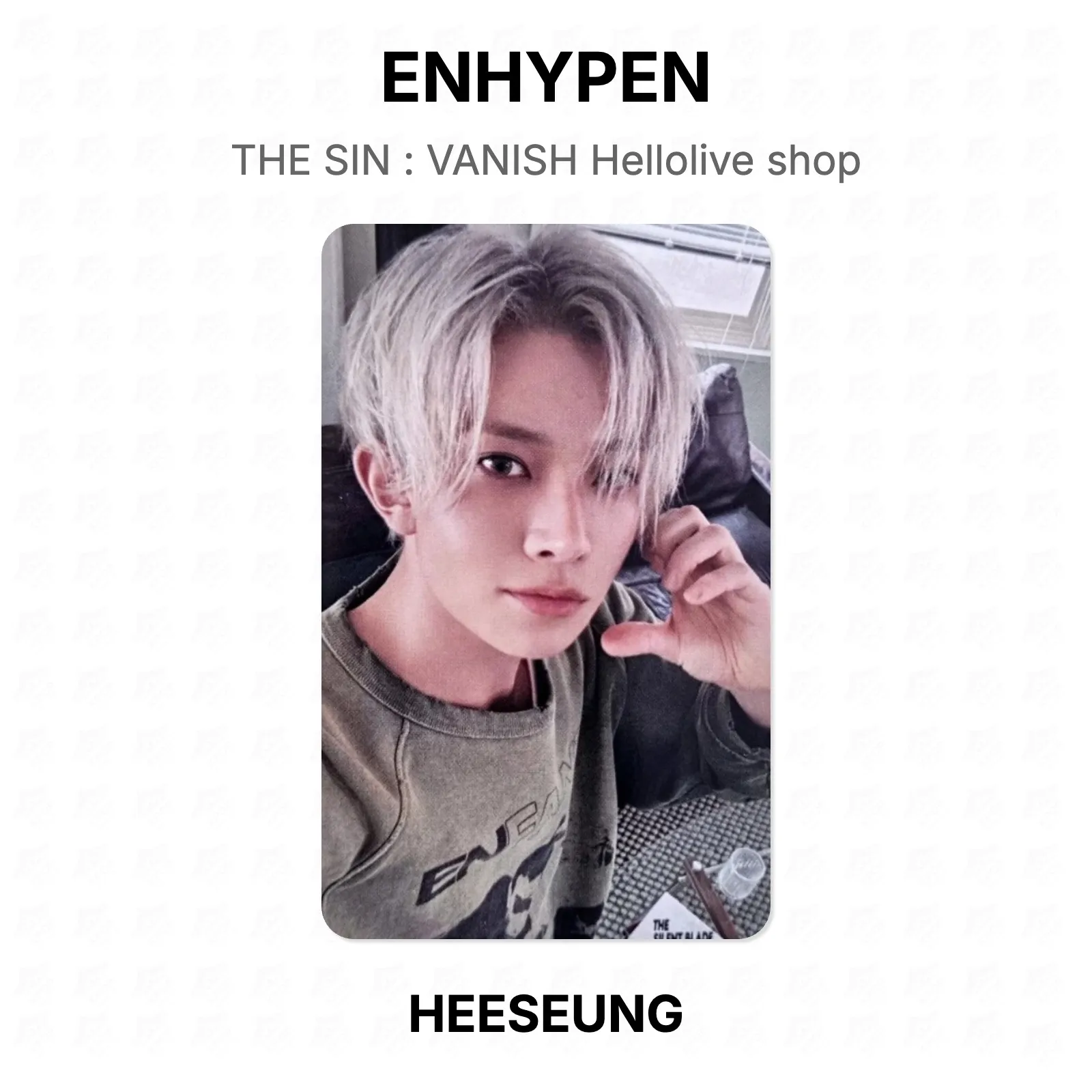 ENHYPEN THE SIN : VANISH Hellolive shop Official Photocard KPOP Special Gift