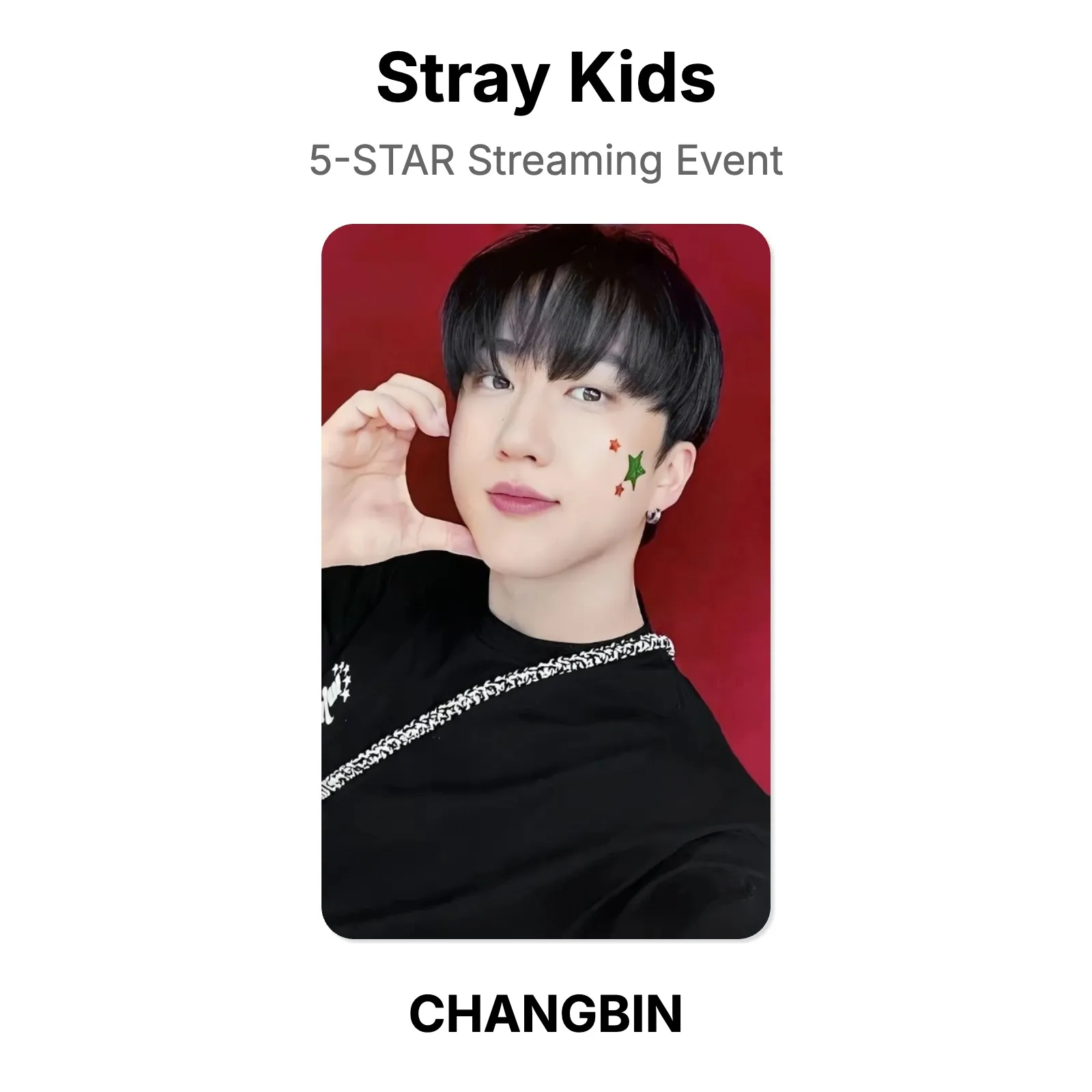 Stray Kids 5-STAR Streaming Event Official Photocard KPOP Special