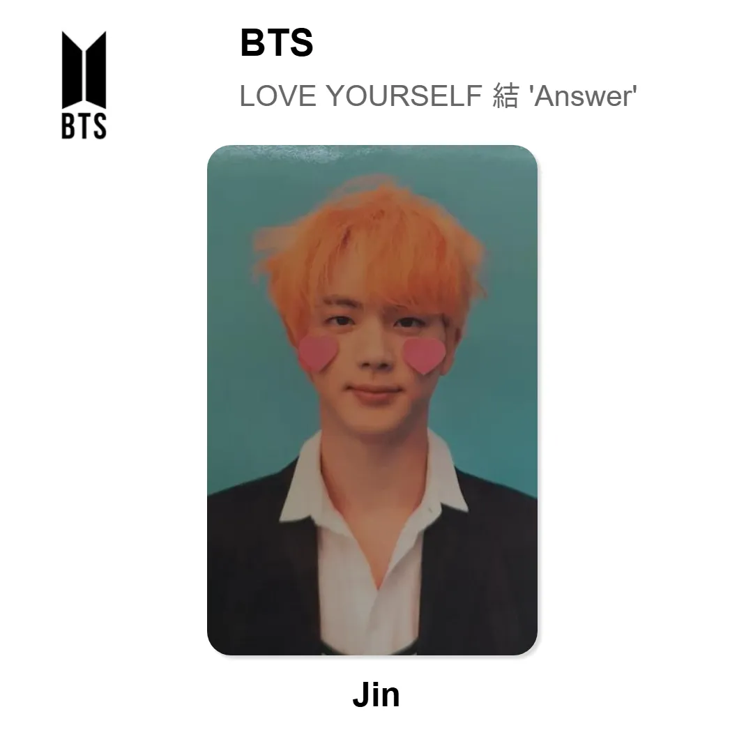 BTS LOVE YOURSELF 結 'Answer' Official Photocard KPOP Special Gift
