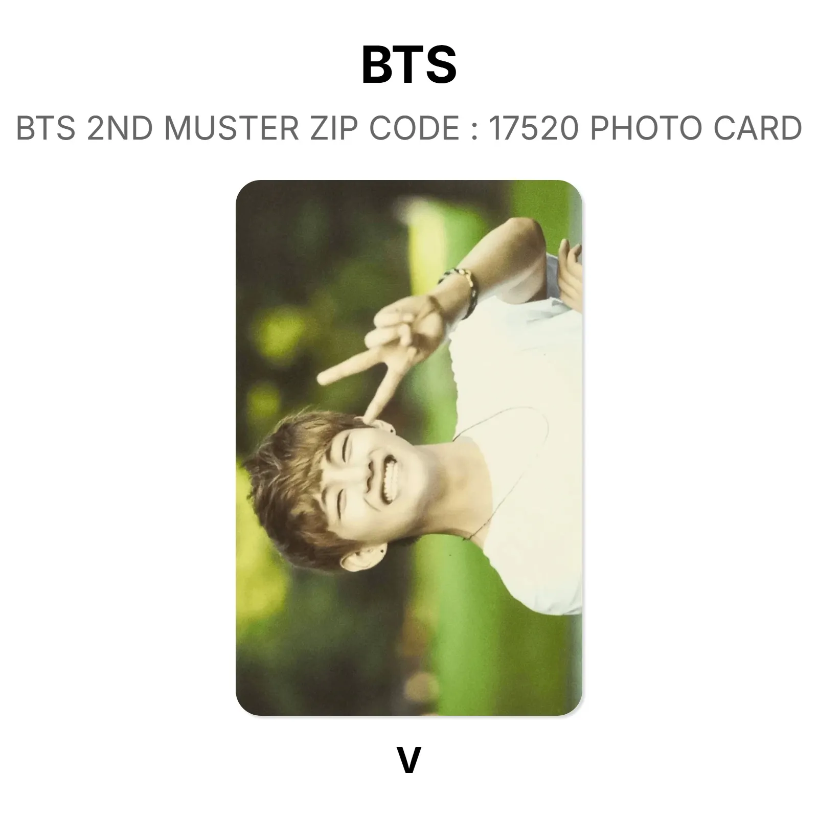BTS BTS 2ND MUSTER ZIP : 17520 PHOTO CARD Official Photocard KPOP