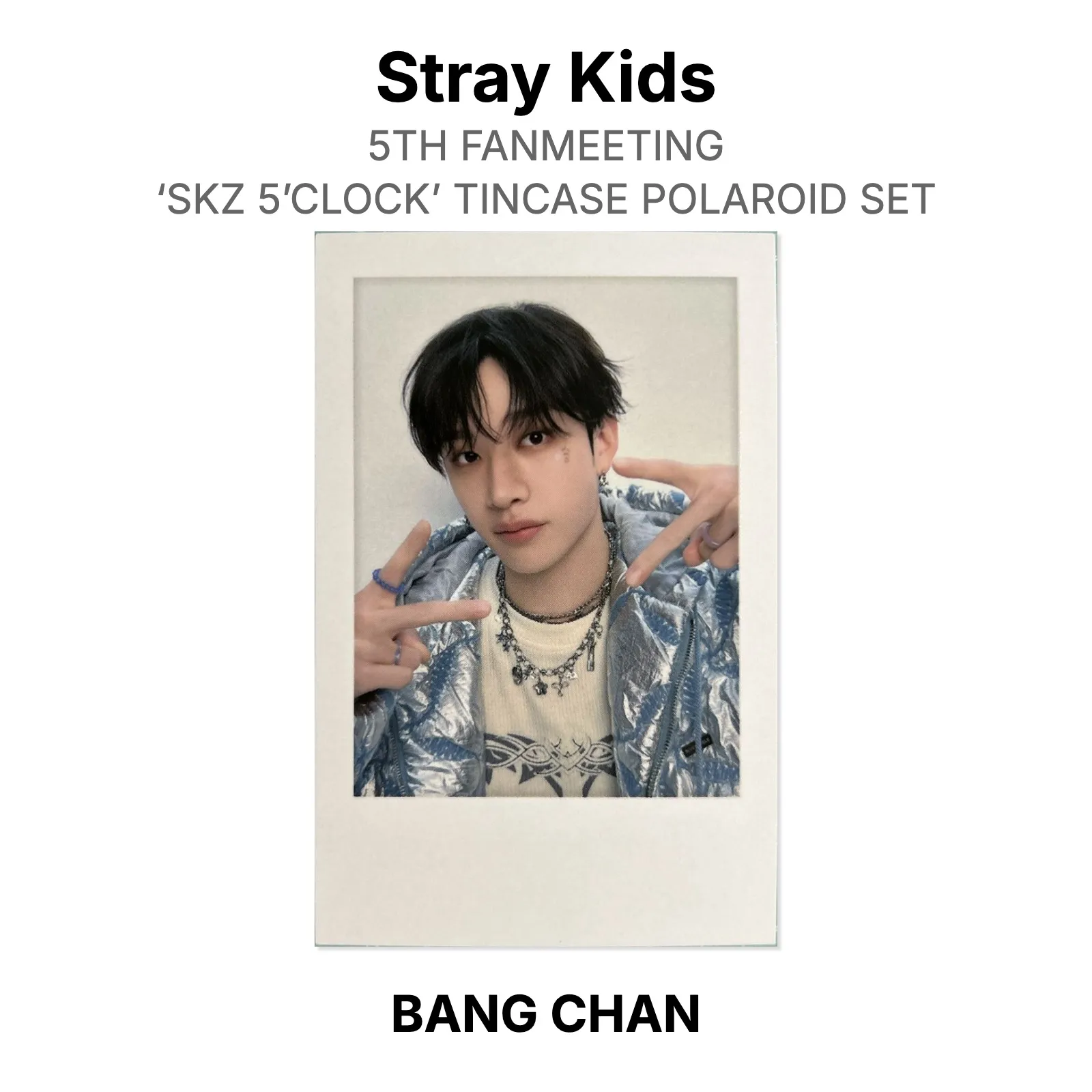 Stray Kids 5TH FANMEETING ‘SKZ 5’CLOCK’ TINCASE POLAROID SET KPOP Special Gift