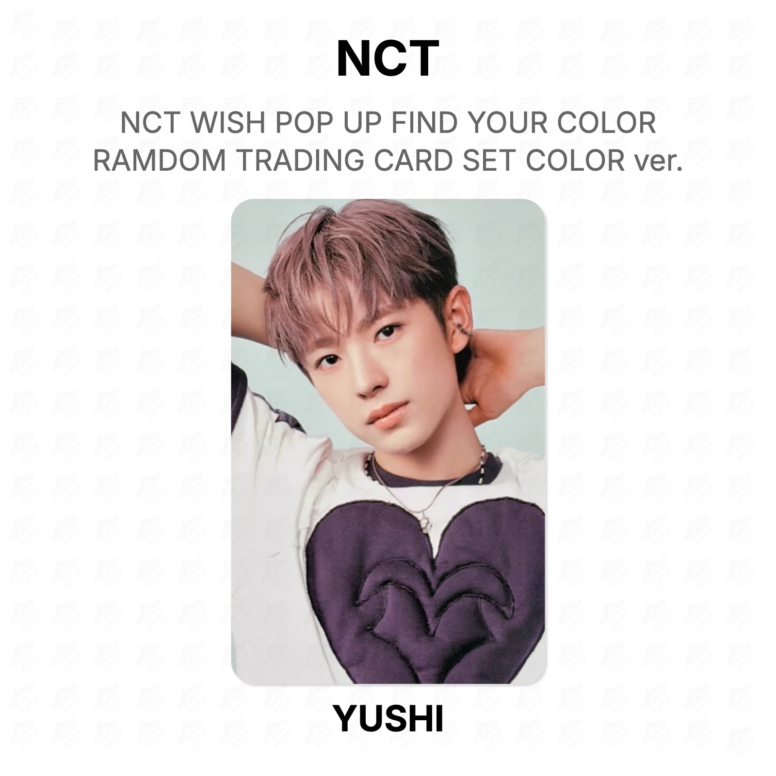 NCT WISH POP UP FIND YOUR COLOR RAMDOM TRADING CARD SET COLOR ver. Special Gift