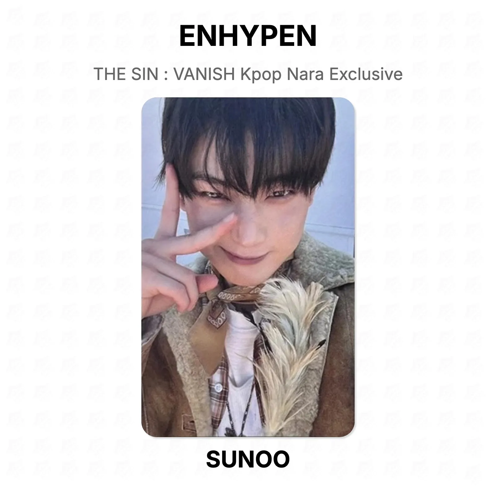 ENHYPEN US限定トレカ ヒスン kpop NARA ラキドロ ENHYPEN THE SIN : VANISH Kpop Nara Exclusive Official Photocard