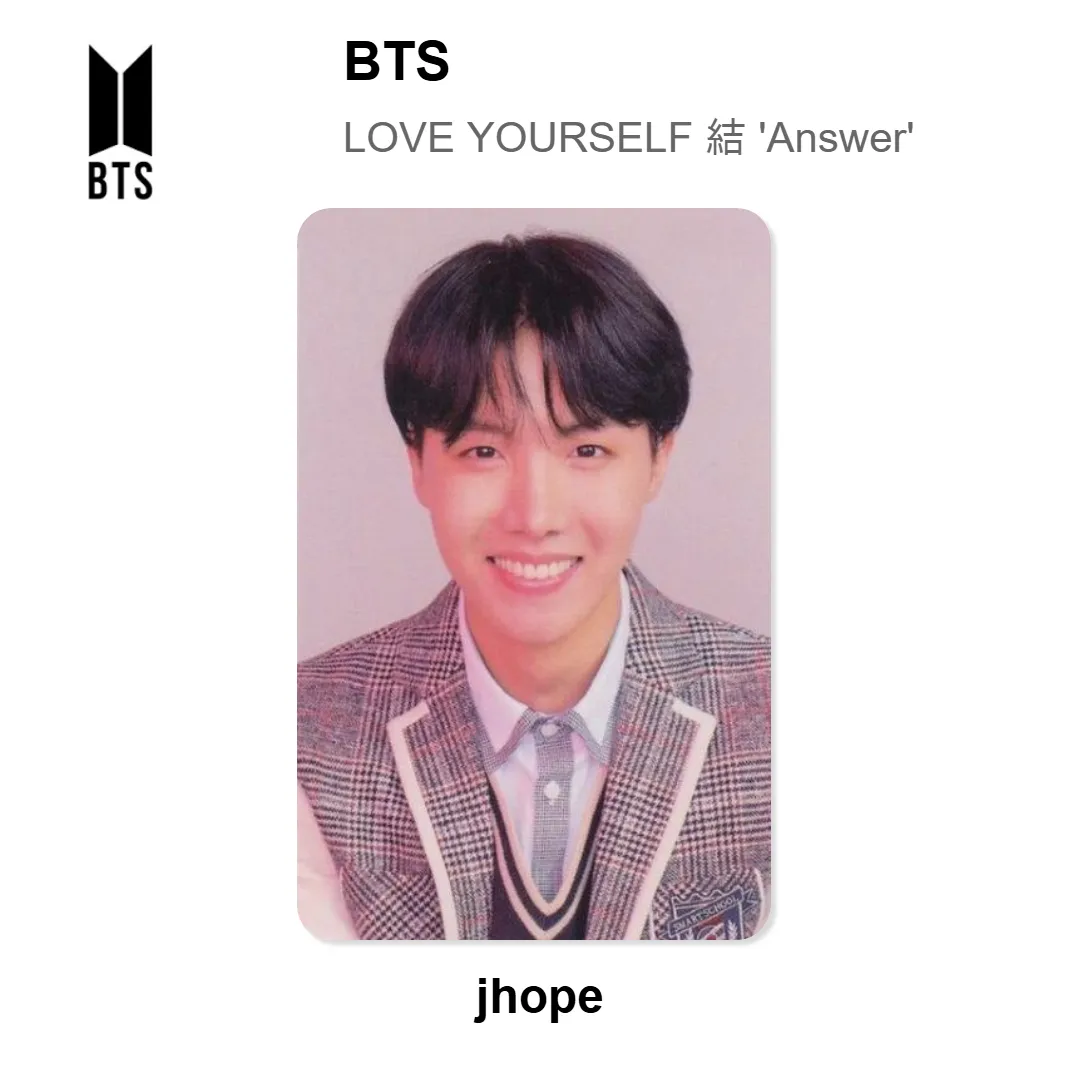 BTS LOVE YOURSELF 結 'Answer' Official Photocard KPOP Special Gift