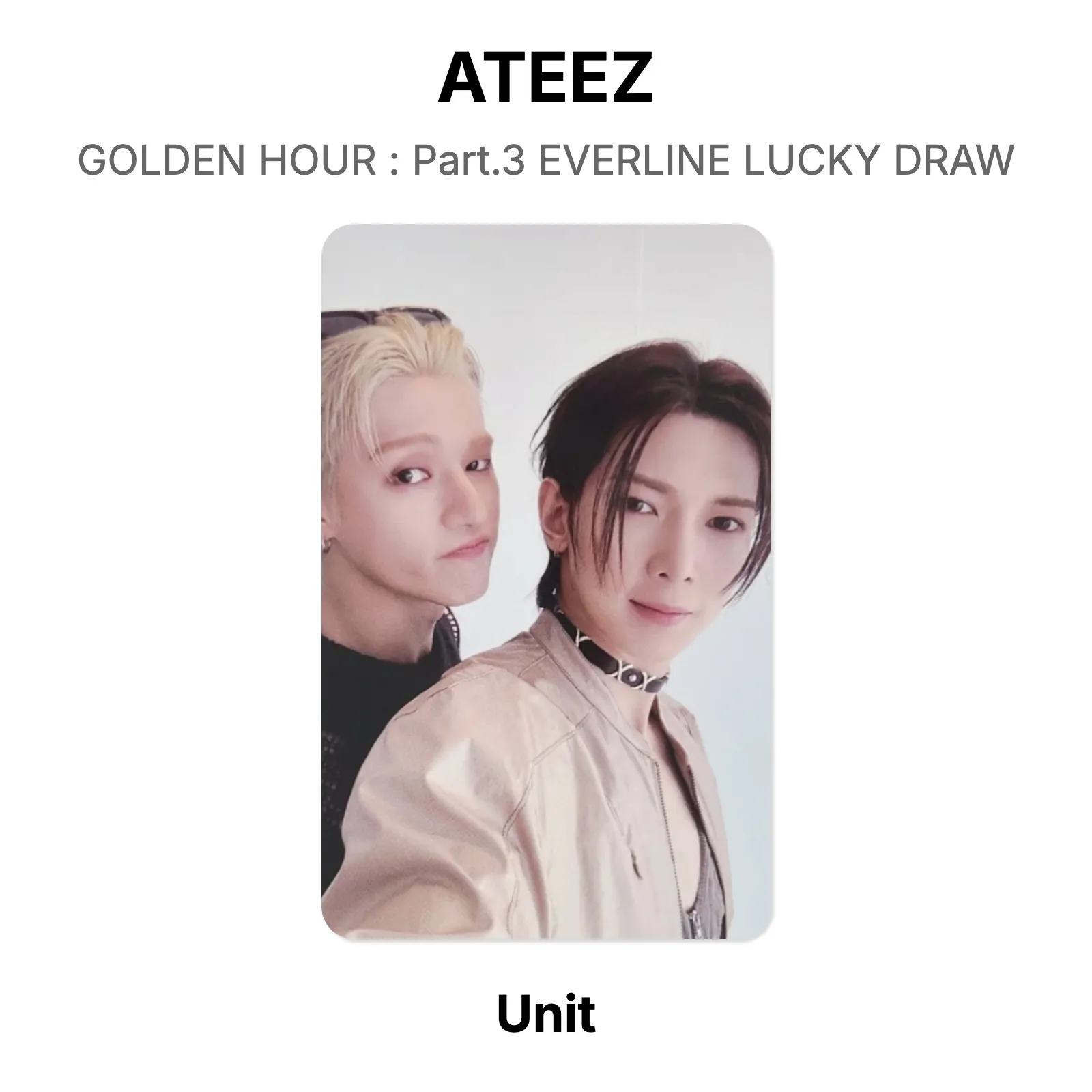 ATEEZ GOLDEN HOUR : Part.3 EVERLINE LUCKY DRAW Official KPOP