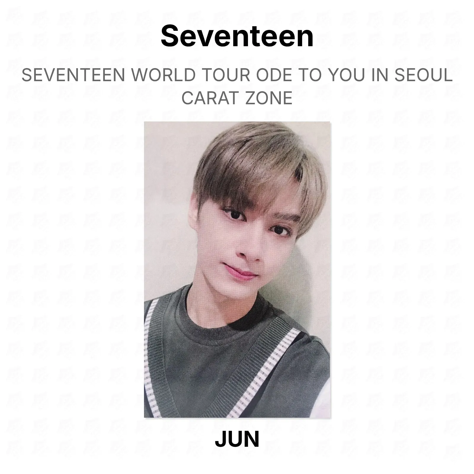 SEVENTEEN Ode to You ジョンハン carat zone Seventeen WORLD TOUR ODE TO YOU IN SEOUL CARAT ZONE Official KPOP