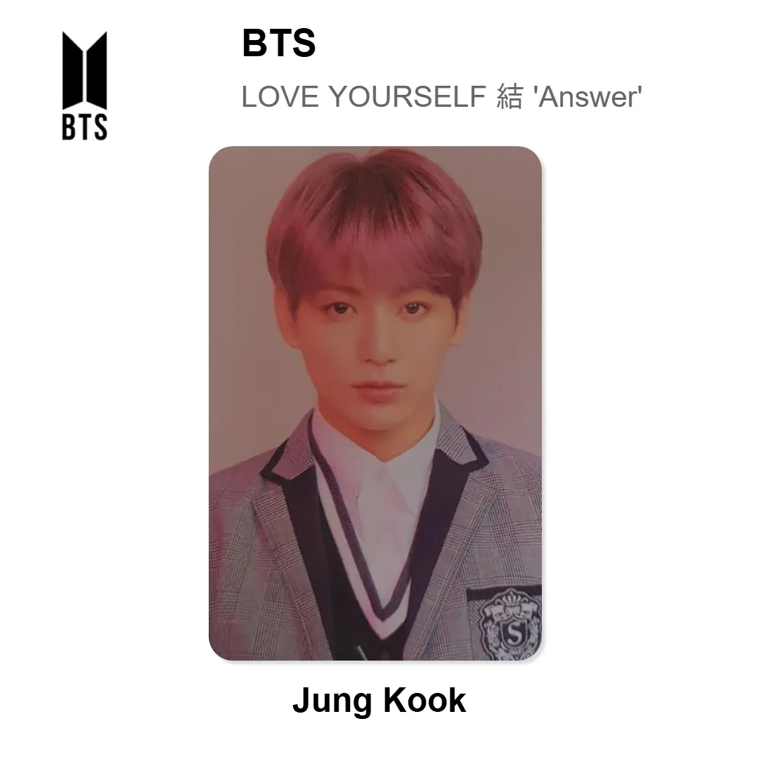 BTS LOVE YOURSELF 結 'Answer' Official Photocard KPOP Special Gift