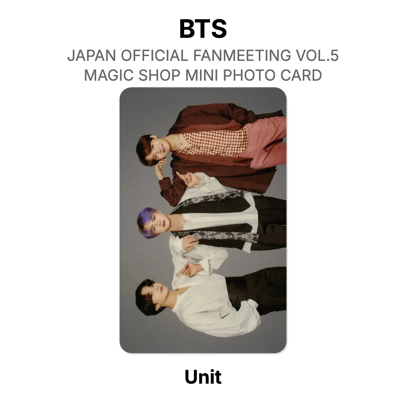 BTS JAPAN OFFICIAL FANMEETING VOL.5 MAGIC SHOP MINI PHOTO CARD